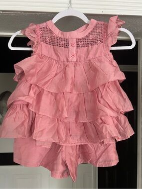 Pink Ruffle Tiered Baby Dress - Soft Summer Outfit